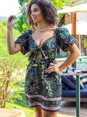 Farm Rio dress animal print